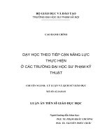 Luan an CDChinh dạy học THEO TIẾP cận NĂNG lực THỰC HIỆN