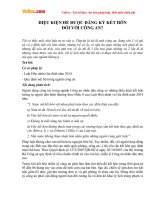 Điều kiện để được đăng ký kết hôn với công an