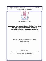 TÌNH TRẠNG DINH DƯỠNG và một số yếu tố LIÊN QUAN của học SINH TRƯỜNG TRUNG học cơ sở THỊ TRẤN TRIỆU sơn   THANH hóa năm 2016 
