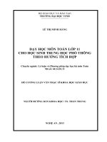 DAY HOC TICH HOP mon toan trung hoc pho thong