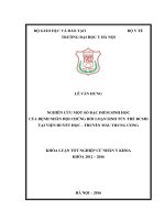 NGHIêN cứu một số đặc điểm SINH học của BỆNH NHÂN hội CHỨNG rối LOẠN SINH tủy THỂ RCMD tại VIỆN HUYẾT học – TRUYỀN máu TRUNG ưƠNG 