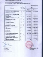 Báo cáo KQKD quý 1 năm 2011 - Công ty Cổ phần Đầu tư Địa ốc Khang An