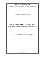 Khảo sát dịch thuật Trung  Việt ( Trên các bản dịch văn bản thương mại Trung  Việt )