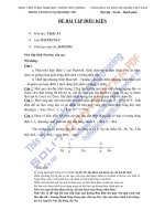 ĐỀ bài tập điều KIỆN môn học vật lý a1 