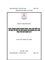 THỰC TRẠNG BỆNH QUANH RĂNG, NHU cầu điều TRỊ và một số yếu tố LIÊN QUAN của NGƯỜI CAO TUỔI TỈNH yên bái năm 2015 