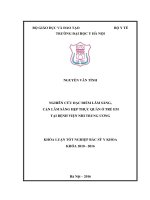 NGHIÊN cứu đặc điểm lâm SÀNG, cận lâm SÀNG hẹp THỰC QUẢN ở TRẺ EM tại BỆNH VIỆN NHI TRUNG ƯƠNG 