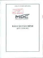 Báo cáo tài chính tổng hợp quý 2 năm 2012 - Công ty Cổ phần miền Đông