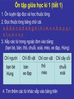 Tuần 9. Ôn tập Giữa Học kì I