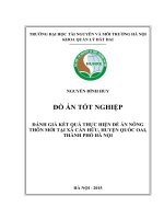 ĐÁNH GIÁ KẾT QUẢ THỰC HIỆN ĐỀ ÁN NÔNG THÔN MỚI TẠI XÃ CẤN HỮU, HUYỆN QUỐC OAI, THÀNH PHỐ HÀ NỘI