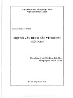 Một số vấn đề cơ bản về trẻ em việt nam 