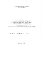 Dự án điều tra tổng thể tư liệu văn học việt nam thế kỷ XX (giai đoạn 2, 2001 2003) 