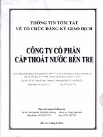 Bản cáo bạch - CTCP Cấp thoát nước Bến Tre