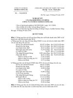 Nghị quyết đại hội cổ đông ngày 10-4-2010 - Công ty Cổ phần Someco Sông Đà