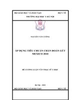 ÁP DỤNG TIÊU CHUẨN CHẨN đoán gút MEXICO 2010 