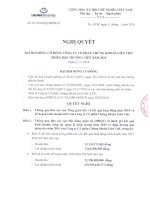 Nghị quyết Đại hội cổ đông thường niên - Công ty cổ phần Chứng khoán Liên Việt