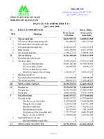 Báo cáo tài chính quý 2 năm 2008 - Công ty Cổ phần Kỹ nghệ Khoáng sản Quảng Nam