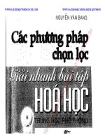Các phương pháp chọn lọc giải nhanh bài tập hóa học (1)