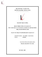 Luận văn Thạc sĩ hoàn thiện công tác quản lý vốn ngân sách nhà nước đầu tư xây dựng cơ bản của huyện phúc thọ, TP hà nội