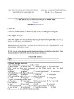 ĐỀ bài tập điều KIỆN môn học tiếng anh 2 