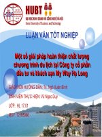 Một số giải pháp hoàn thiện chất lượng chương trình du lịch tại công ty cổ phần đầu tư và khách sạn my way hạ long 