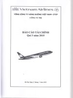 Báo cáo tài chính công ty mẹ quý 3 năm 2015 - Tổng Công ty Hàng không Việt Nam-CTCP