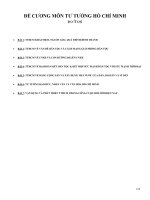 đề cương môn tư tưởng hồ chí minh 