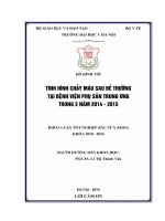 TÌNH HÌNH CHẢY máu SAU đẻ THƯỜNG tại BỆNH VIỆN PHỤ sản TRUNG ƯƠNG TRONG 2 năm 2014   2015 