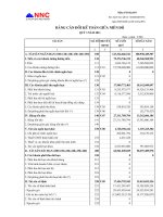 Báo cáo tài chính quý 3 năm 2011 - Công ty Cổ phần Đá Núi Nhỏ