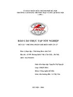BÁO cáo THỰC tập tốt NGHIỆP cơ sở thực tập nhà hàng beer club no2 
