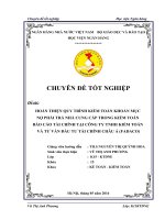 HOÀN THIệN QUY TRÌNH KIểM TOÁN KHOảN mục nợ PHảI TRả NHÀ CUNG cấp TRONG KIểM TOÁN báo cáo tài CHÍNH tại CÔNG TY TNHH KIểM TOÁN và tư vấn đầu tư tài CHÍNH CHÂU á (FADACO) 