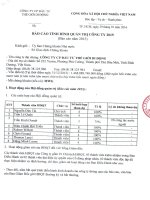 Báo cáo tình hình quản trị công ty - Công ty cổ phần Đầu tư Thế giới Di động