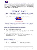 Bản cáo bạch - Công ty Cổ phần Lắp máy - Thí nghiệm Cơ điện
