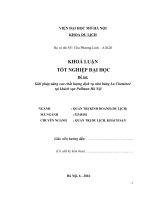 Giải pháp nâng cao chất lượng dịch vụ nhà hàng la chemineé tại khách sạn pullman hà nội 