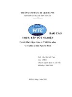 BÁO cáo THỰC tập tốt NGHIỆP cơ sở thực tập tại công ty TNHH ăn uống và tổ chức sự  kiện nguyên đình 
