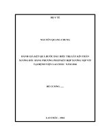 ĐÁNH GIÁ kết QUẢ bước đầu điều TRỊ gãy kín THÂN XƯƠNG đùi  BẰNG PHƯƠNG PHÁP kết hợp XƯƠNG nẹp vít tại BỆNH VIỆN LAI CHÂU  năm 2016 