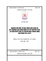 NGHIÊN cứu một số đặc điểm lâm SÀNG và xét NGHIỆM của BỆNH NHÂN xơ tủy NGUYÊN PHÁT tại VIỆN HUYẾT học và TRUYỀN máu TRUNG ƯƠNG GIAI đoạn 2014 2015 