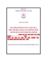 ĐẶC điểm THƯƠNG tổn VÀ kết QUẢ điều TRỊ PHẪU THUẬT GÃY hở đầu dưới XƯƠNG đùi ở NGƯỜI TRƯỞNG THÀNH 