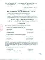 Nghị quyết Đại hội cổ đông thường niên năm 2013 - Công ty cổ phần Chứng khoán Đầu tư Việt Nam