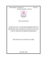 ĐÁNH GIÁ NGUY cơ TIM MẠCH ở BỆNH NHÂN có BỆNH THẬN mạn GIAI đoạn CUỐI CHƯA lọc máu CHU kỳ THEO THANG điểm FRAMINGHAM 