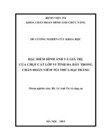 ĐẶC điểm HÌNH ẢNH và GIÁ TRỊ của CHỤP cắt lớp VI TÍNH đa dãy TRONG CHẨN đoán VIÊM túi THỪA đại TRÀNG 