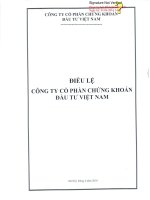 Bản điều lệ - Công ty cổ phần Chứng khoán Đầu tư Việt Nam