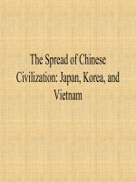The spread of chinese civilization  japan, korea, and vietnam