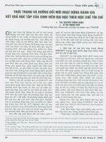 Thực trạng và hướng đổi mới hoạt động đánh giá kết qủa học tập của sinh viên đại học theo học chế tín chỉ