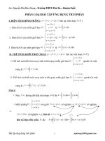 PHAN LOAI BAI TAP UNG DUNG TICH PHAN