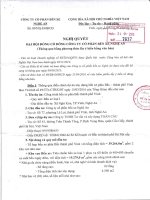 Nghị quyết Đại hội cổ đông - Công ty Cổ phần Bến xe Nghệ An