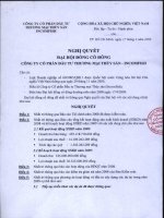Nghị quyết đại hội cổ đông ngày 17-04-2009 - Công ty Cổ phần Đầu tư Thương mại Thủy Sản