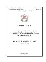 NGHIÊN cứu một số đặc điểm BỆNH học của POLYP dạ dày – RUỘT QUA SINH THIẾT nội SOI tại BỆNH VIỆN BẠCH  MAI 