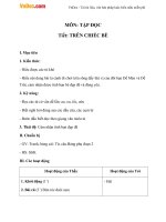 Giáo án Tiếng Việt 2 tuần 4 bài: Tập đọc