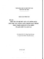 Một số vấn đề bức xúc của đồng bào dân tộc tày, nùng, giáy trong quá trình phát triển kinh tế vùng biên ở lạng sơn và lào cai 