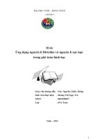 Ứng dụng nguyên lí dirichlet và nguyên lí cực hạn
